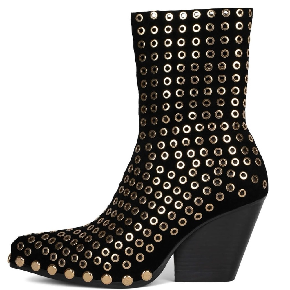 Rare Jeffrey Campbell Walton Black Suede Boots.